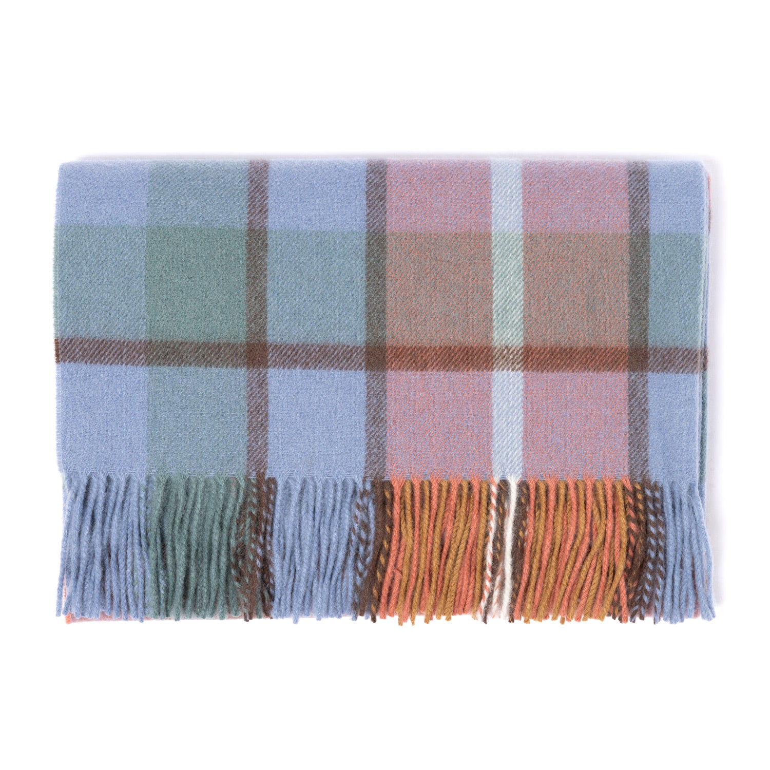 Joshua Ellis x MJ: Pure Scottish Cashmere Ripple Check Stole Scarf